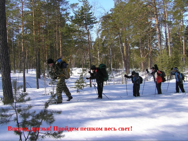 Вперед, друзья! Пройдем пешком весь свет! 