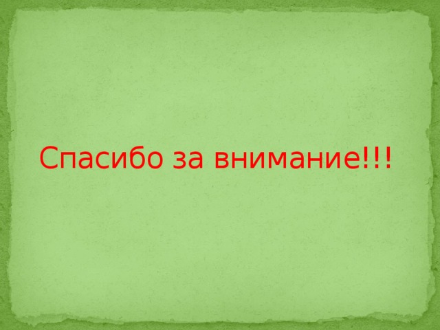 Спасибо за внимание!!! 