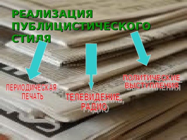 РЕАЛИЗАЦИЯ ПУБЛИЦИСТИЧЕСКОГО СТИЛЯ 