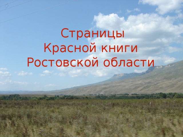  Страницы  Красной книги Ростовской области 