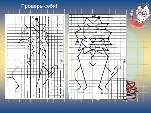 Нарисовать на координатной плоскости цветок