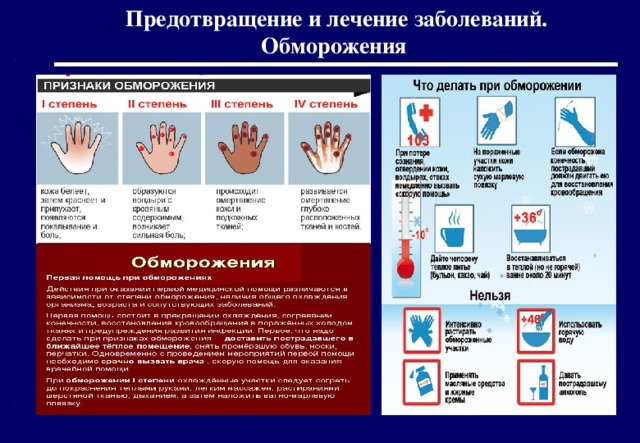  Предотвращение и лечение заболеваний. Обморожения 2016 г. 