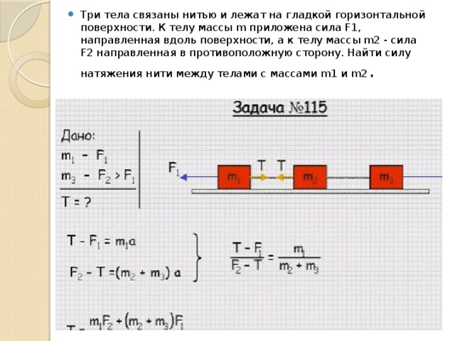 2 веса первого. Сила натяжения нити горизонтально. Два тела массой. Сила натяжения нити между двумя брусками. Два тела, связанные.