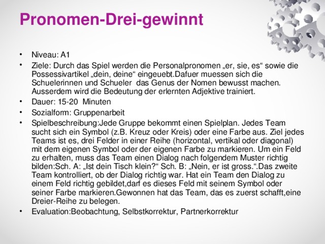Pronomen-Drei-gewinnt