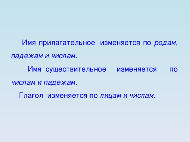 Как изменяется существительное 3 класс