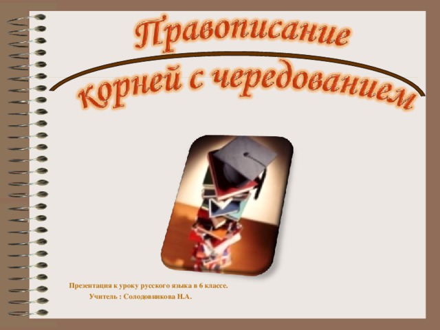 Презентация к уроку русского языка в 6 классе.  Учитель : Солодовникова Н.А.