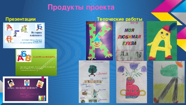 Продукты проекта Презентации Творческие работы