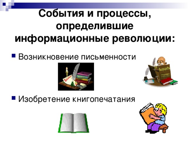 События и процессы, определившие информационные революции: Изобретение книгопечатания 