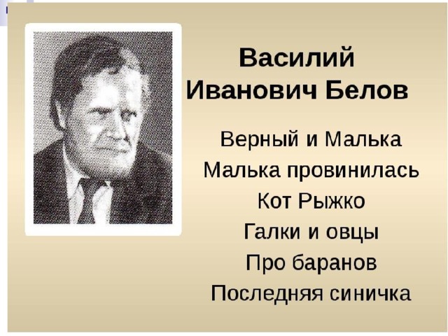 Презентация по белову василию ивановичу