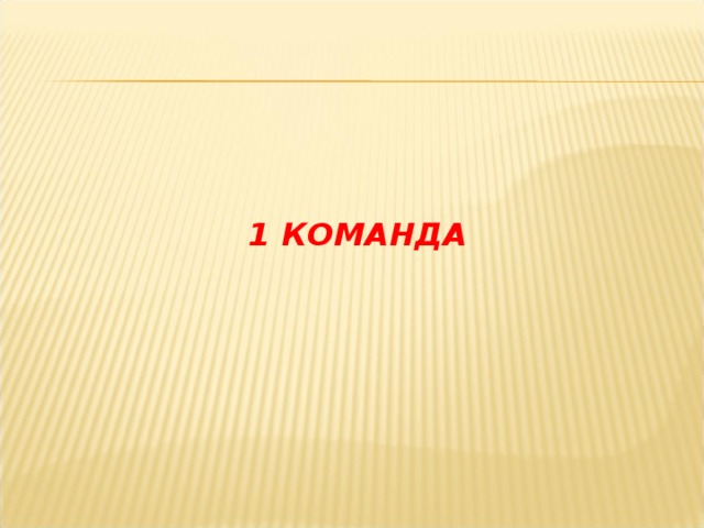 1 КОМАНДА 