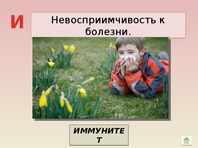 И Невосприимчивость к болезни. ИММУНИТЕТ