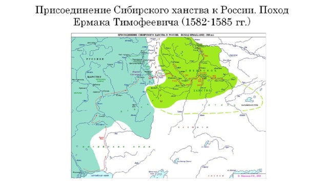 Присоединение Сибирского ханства к России. Поход Ермака Тимофеевича (1582-1585 гг.) 