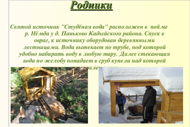 Проект родниковый край