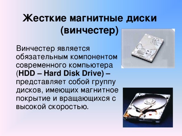 Внешняя память компьютера