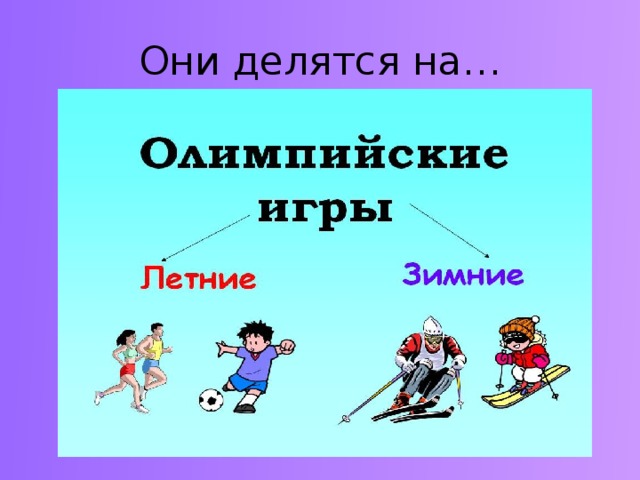 Они делятся на… 