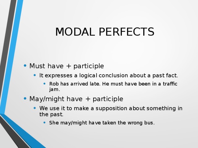 Perfect modals презентация