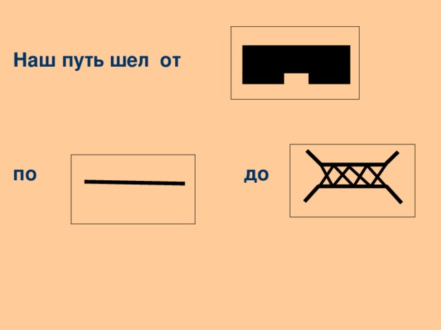  Наш путь шел от   по до  