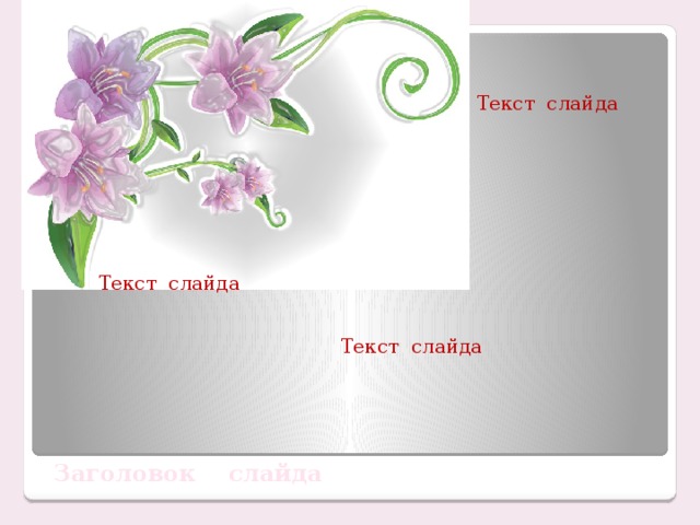 Текст слайда Текст слайда Текст слайда Заголовок слайда 