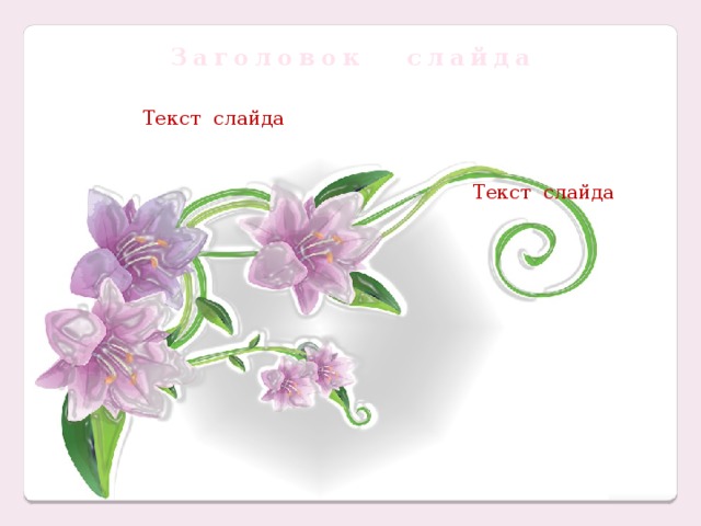 Заголовок слайда Текст слайда Текст слайда 