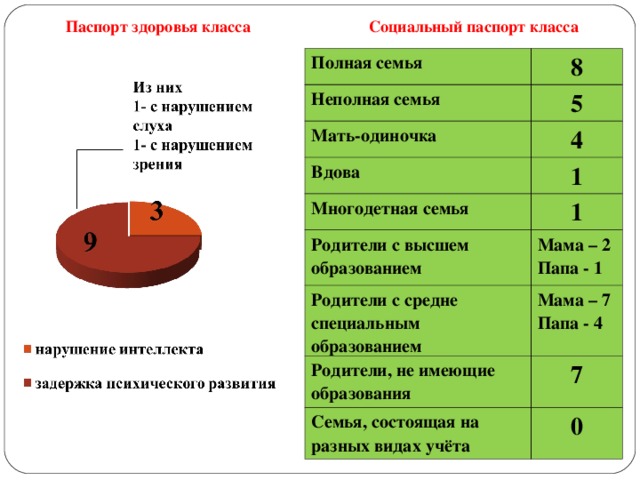 Соц паспорт класса образец