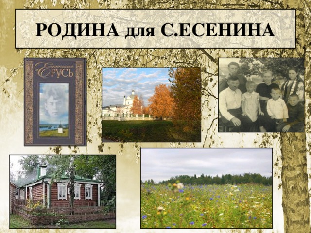 РОДИНА для С.ЕСЕНИНА