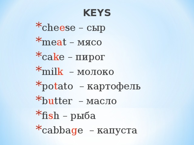 KEYS