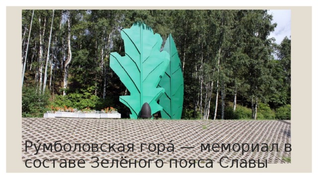 Ру́мболовская гора́ — мемориал в составе Зелёного пояса Славы 