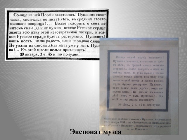 Экспонат музея
