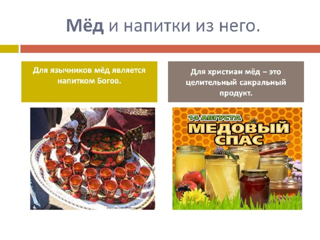 Мёд и напитки из него. 