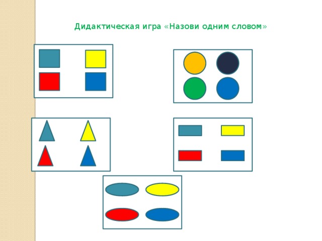 Дидактическая игра «Назови одним словом» 