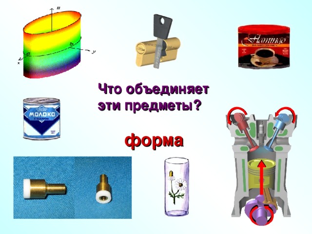 Что объединяет эти предметы?  форма 