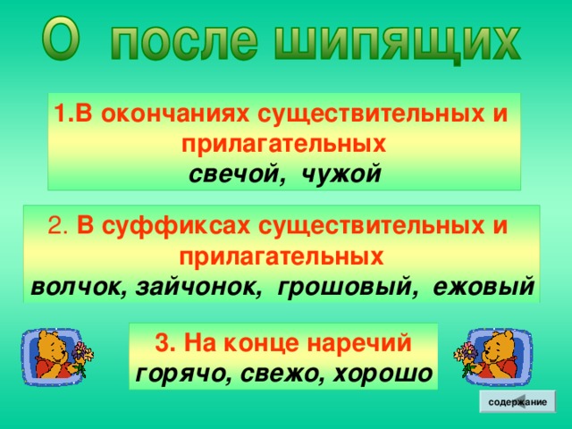 ~~~~~~~~~~~~~~~~~ Признак предмета. Какой? Чей? Какая? Чья? Какое? Чьё? Какие? Чьи? именем прилагательным, именем существительным. Мы собирали грибы в еловом лесу. Лисья нора очень глубокая. ~~~~~~~ ~~~~~~~ содержание