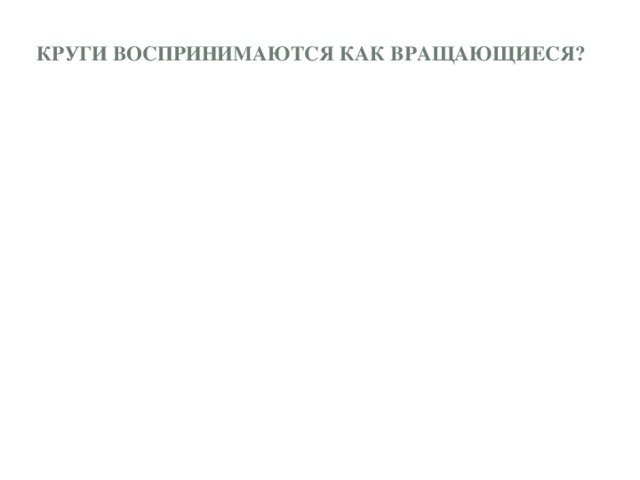 Круги воспринимаются как вращающиеся?