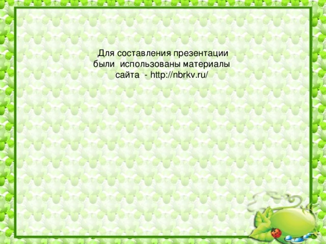  Для составления презентации  были использованы материалы сайта - http://nbrkv.ru/ 