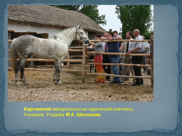 Каргинский  мемориально-исторический комплекс. Конюшня. Усадьба  М . А .  Шолохова. 