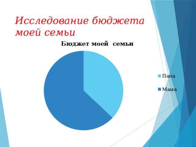 Исследование бюджета моей семьи  
