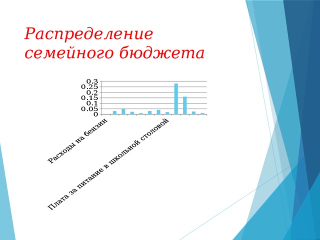 Распределение семейного бюджета  