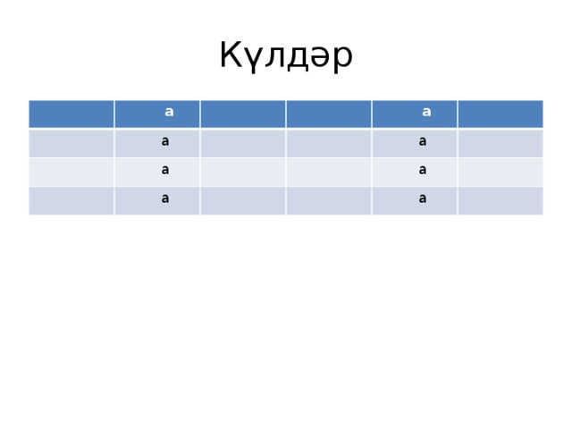 Күлдәр  а  а  а  а  а  а  а  а 