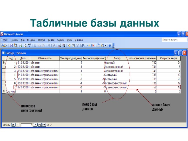 Табличные базы данных 