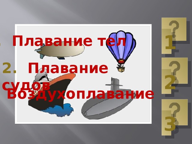 Плавание судов воздухоплавание физика 7 класс презентация