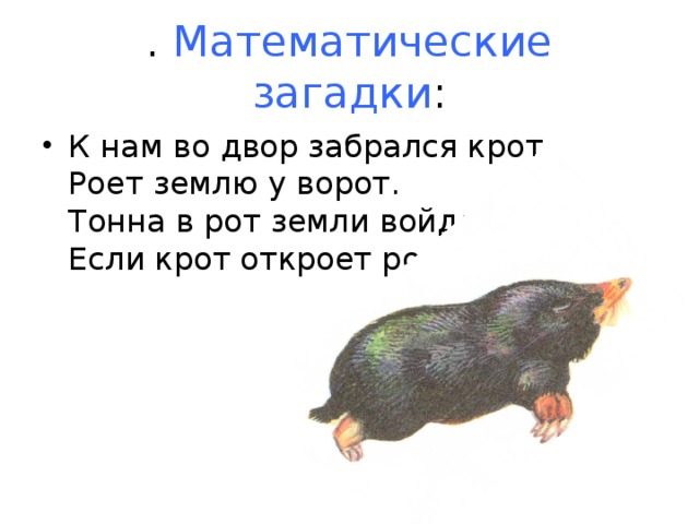 Математические загадки 