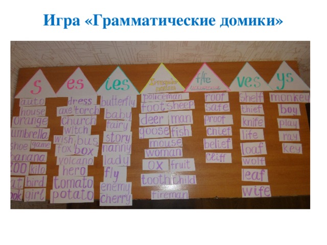 Игра  «Грамматические домики» 