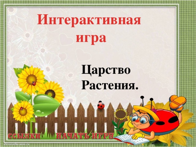 Интерактивная игра Царство Растения.   