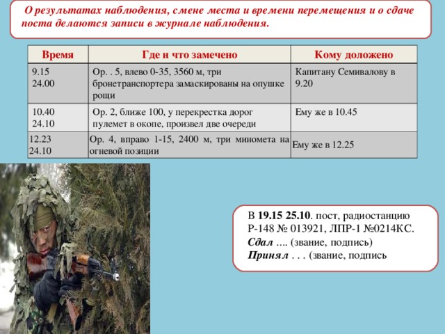 Наблюдать результат