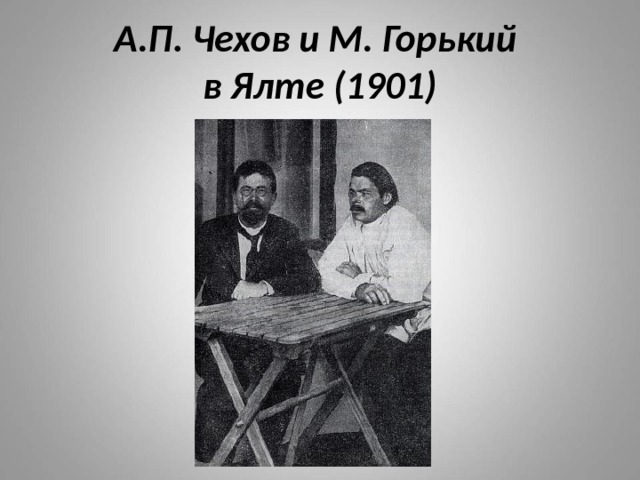 А.П. Чехов и М. Горький  в Ялте (1901) 