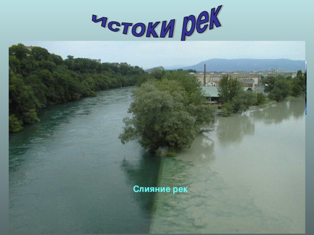 Озеро Родник р. Ангара р. Волга Болото Ледник Слияние рек р. Москва р. Терек р. Обь (р. Бия + р. Катунь ) 
