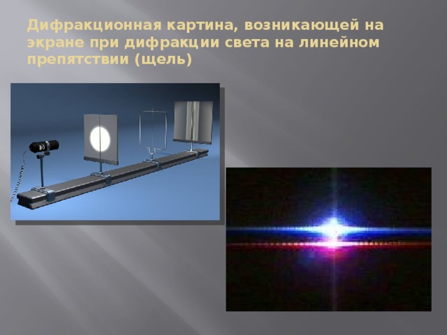 Дифракционная картина наблюдается на значительном расстоянии от отверстия или преграды