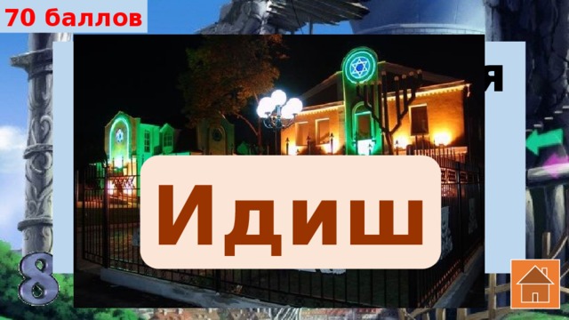 70 баллов Как называется язык европейских евреев? Идиш 