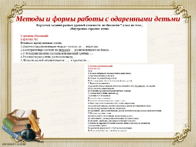 Методы и формы работы с одаренными детьми 