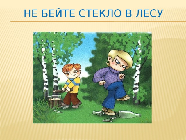 Не бейте стекло в лесу   